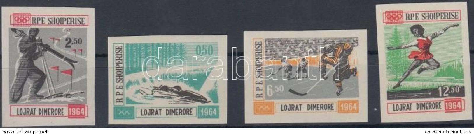 ** 1963 Téli Olimpia, Innsbruck Vágott Sor Mi 798-801 - Autres & Non Classés