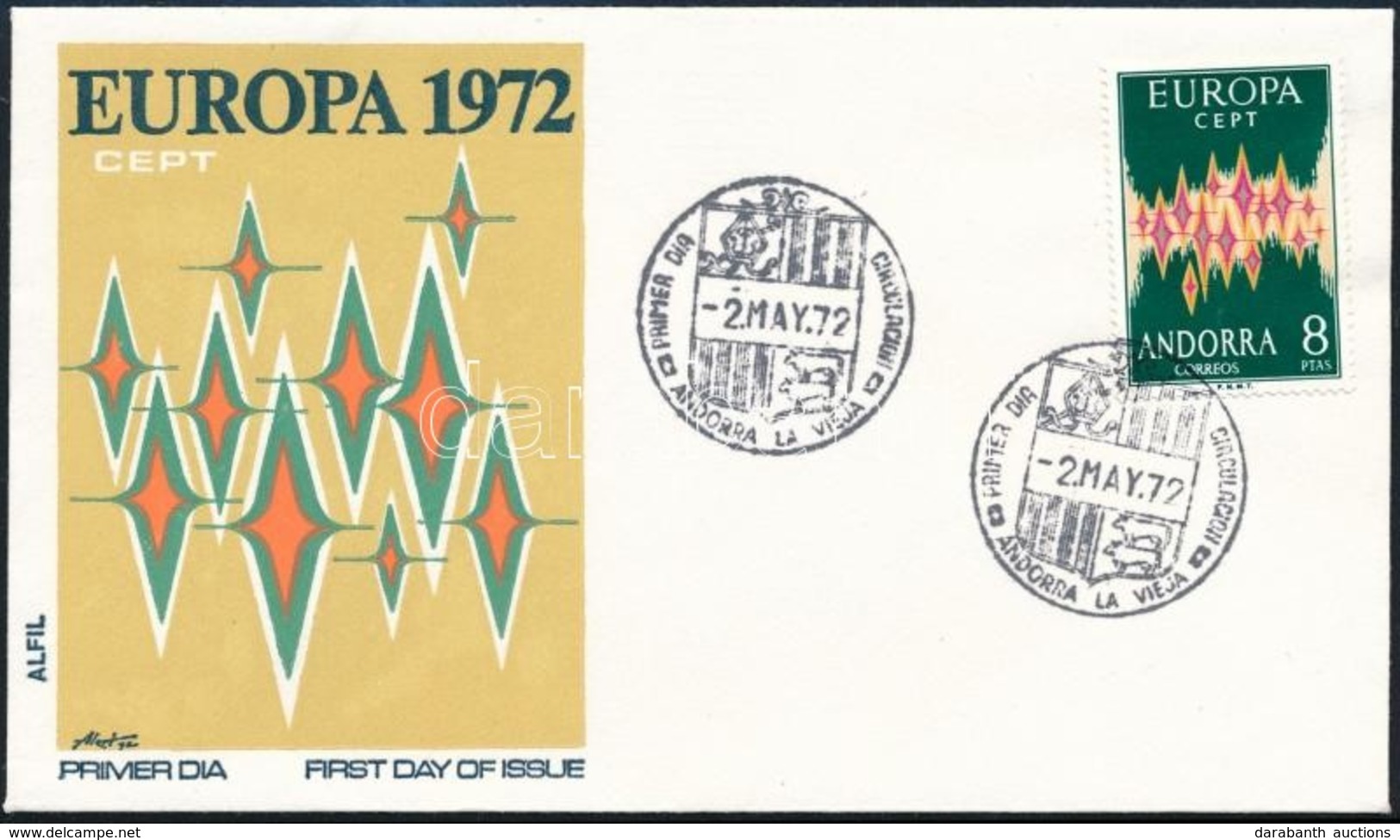 1972 Europa CEPT Bélyeg Mi 71  FDC - Sonstige & Ohne Zuordnung