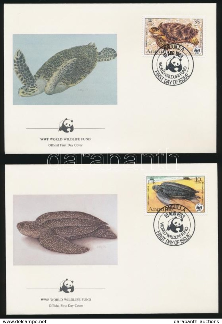 1983 WWF Teknősök Sor 4 Db FDC-n Mi 541 - 544 A - Sonstige & Ohne Zuordnung