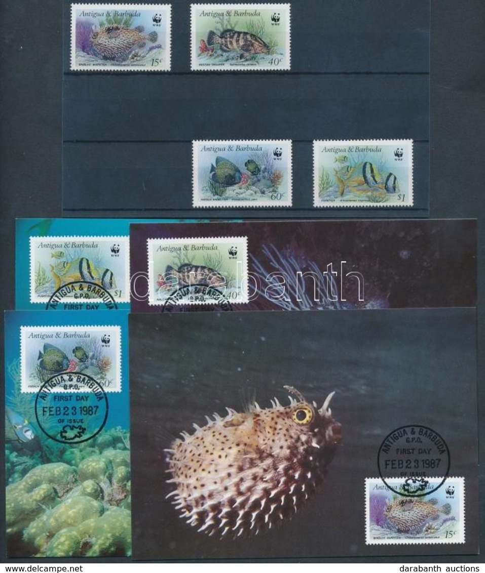 ** 1987 WWF Halak Sor Mi 1010-1013 + 4 CM + 4 FDC - Other & Unclassified