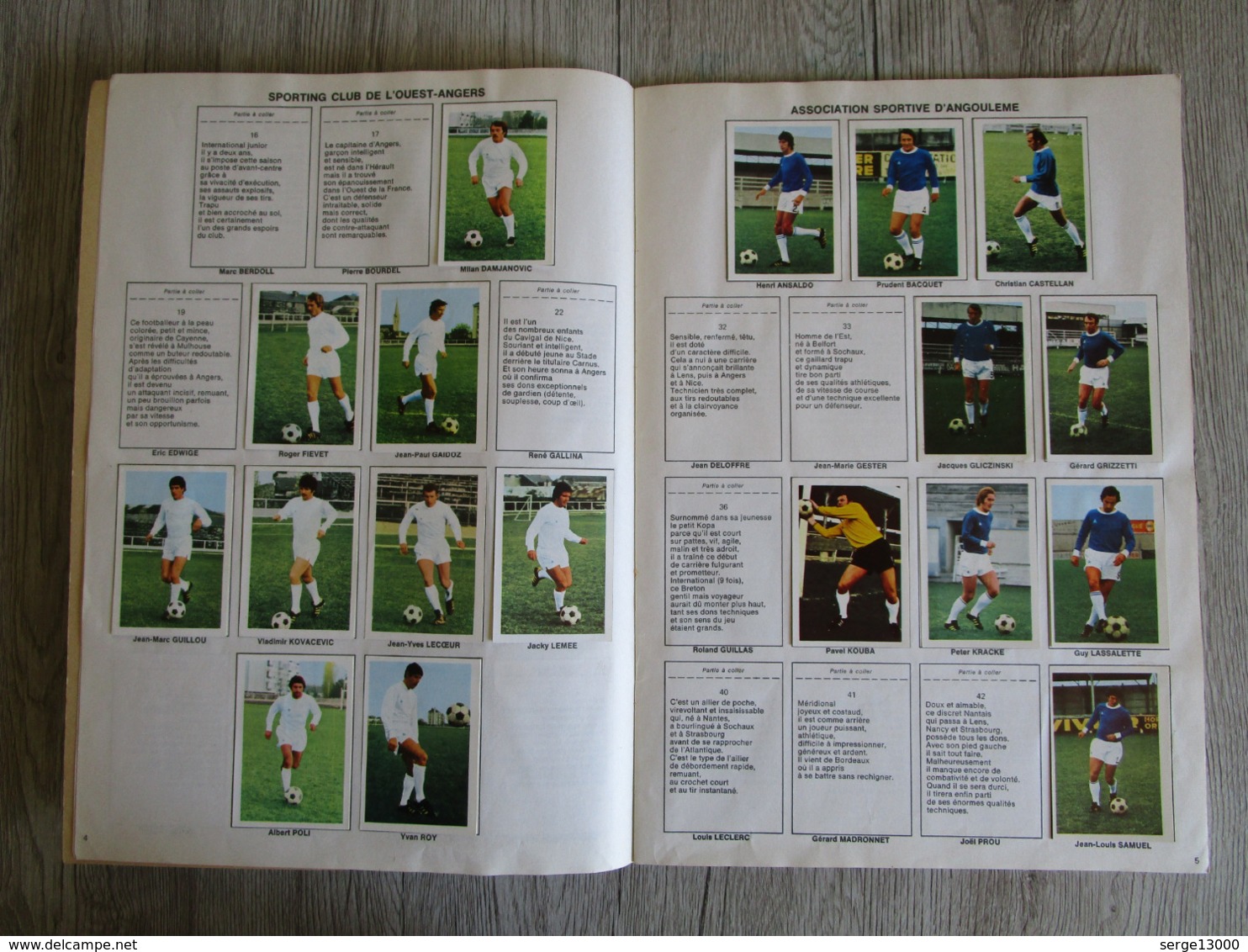 Album Vignettes Football En Action Championnat De France 1971 1972 AGE ( Pas Panini ) Avec Poster équipe De France - Other & Unclassified