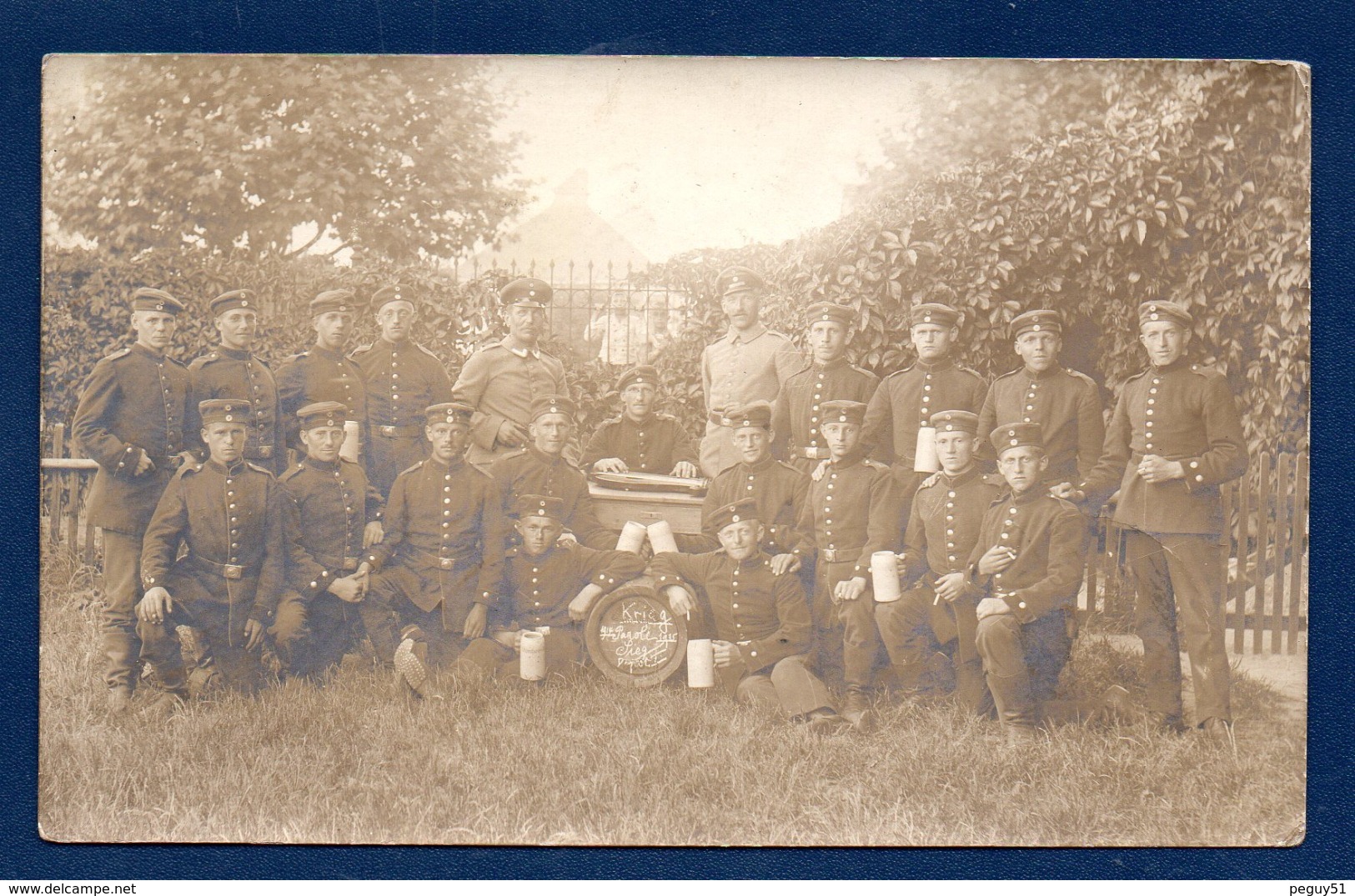 Carte-photo. Soldats Allemands. Feldpost Speyer. Photo Hans Lacher, Landau. Juin 1916 - Guerra 1914-18