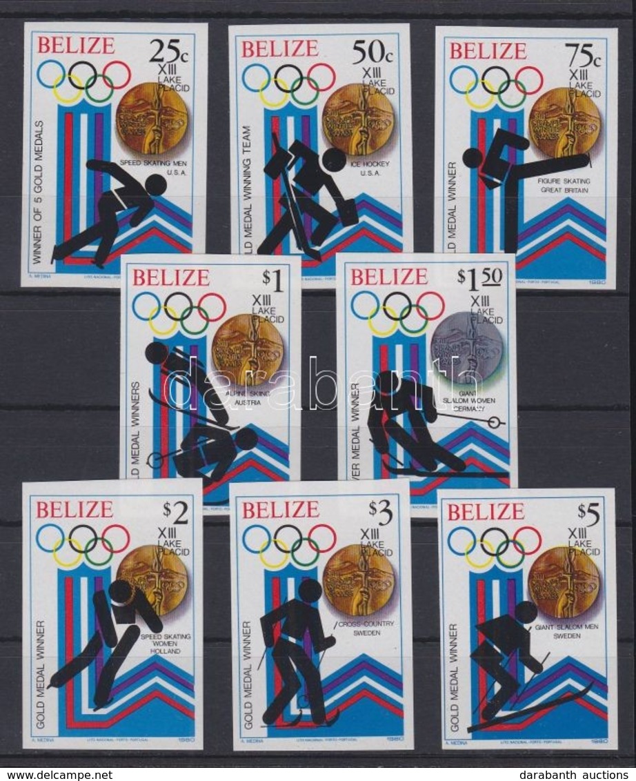 ** 1980 Téli Olimpia érmesei Vágott Sor Mi 501-508 - Andere & Zonder Classificatie