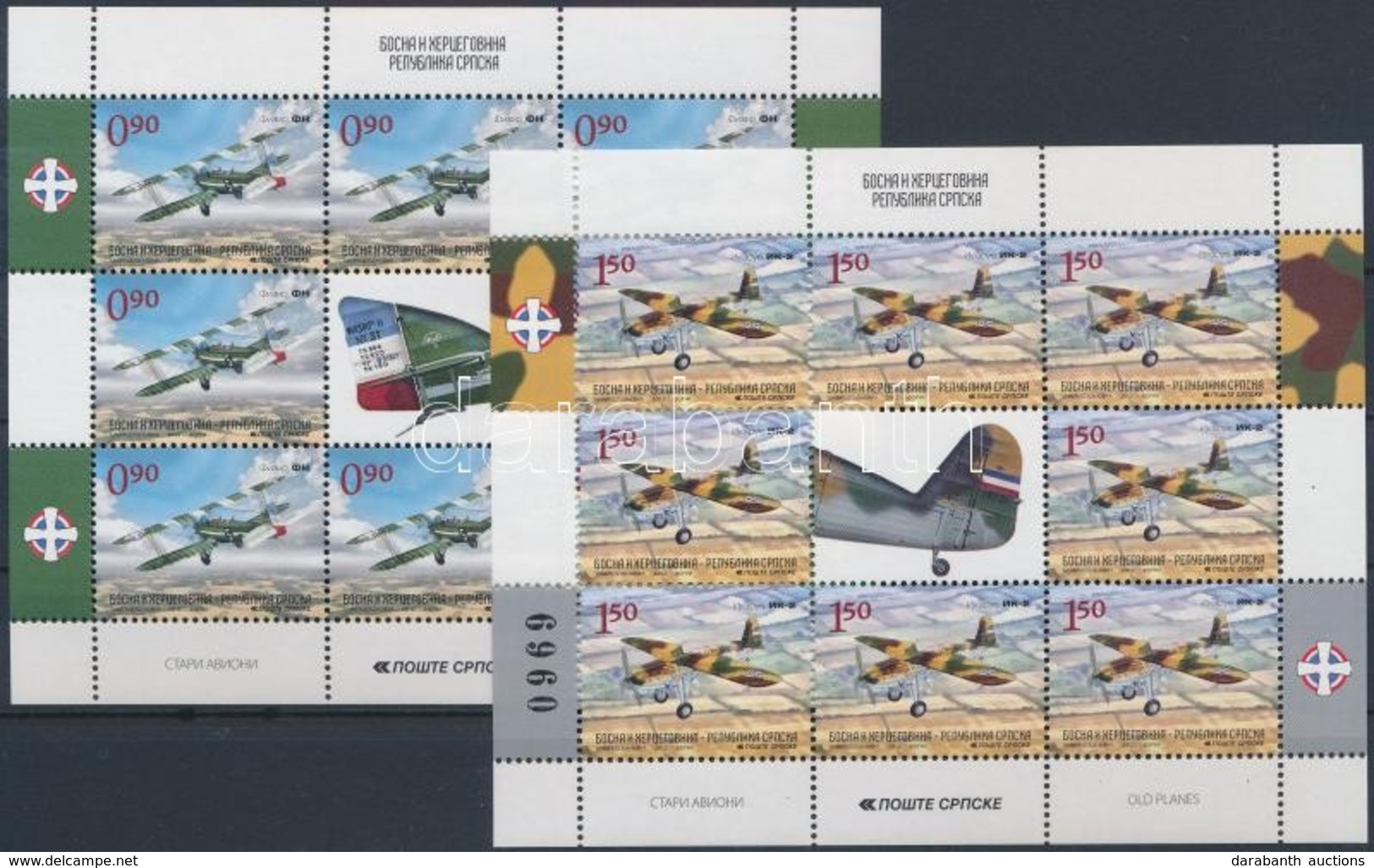 ** 2012 Régi Repülőgépek Kisívpár Mi 577-578 - Andere & Zonder Classificatie