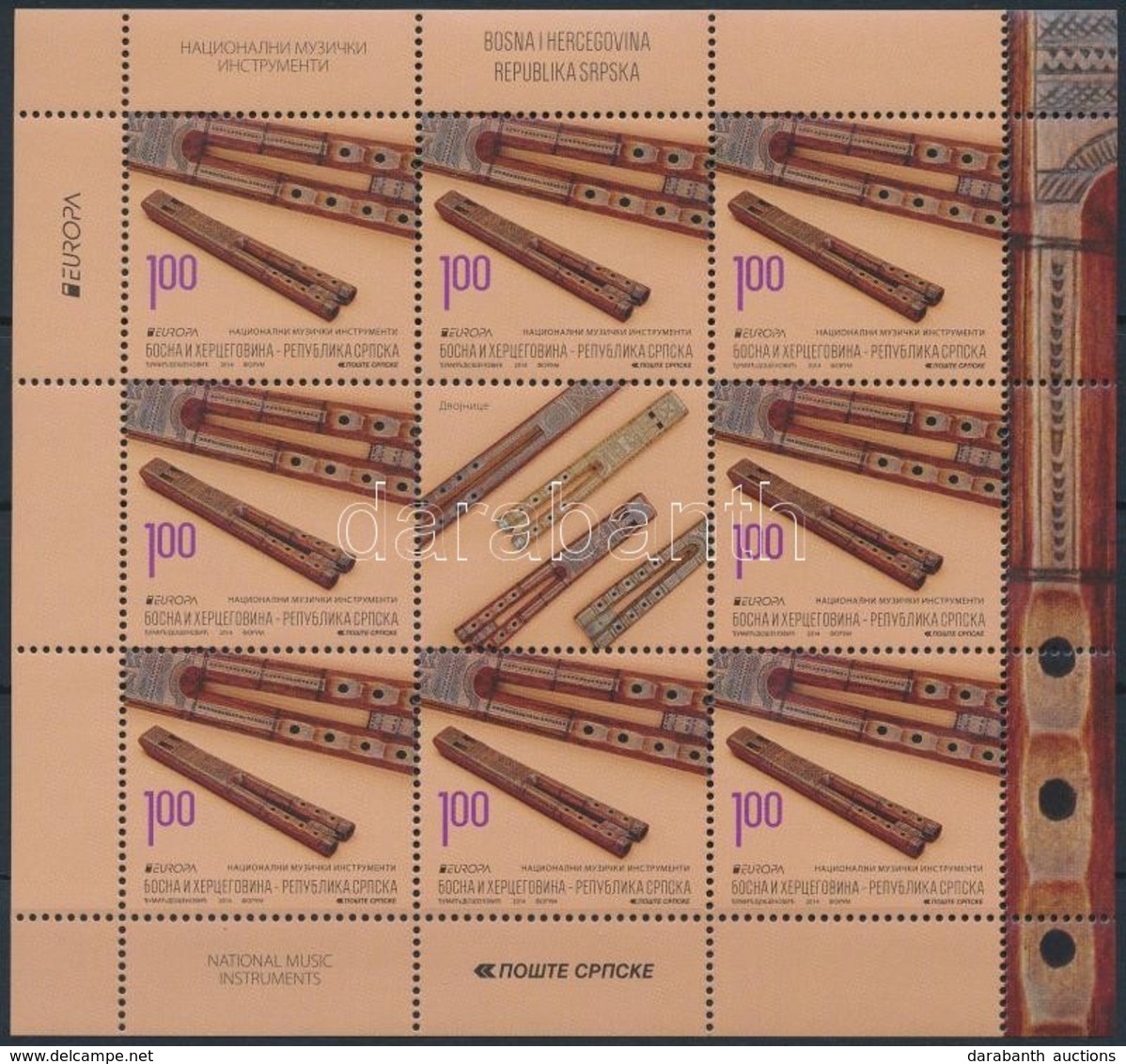** 2014 Europa CEPT Hangszerek Kisív Mi 623-624 - Other & Unclassified
