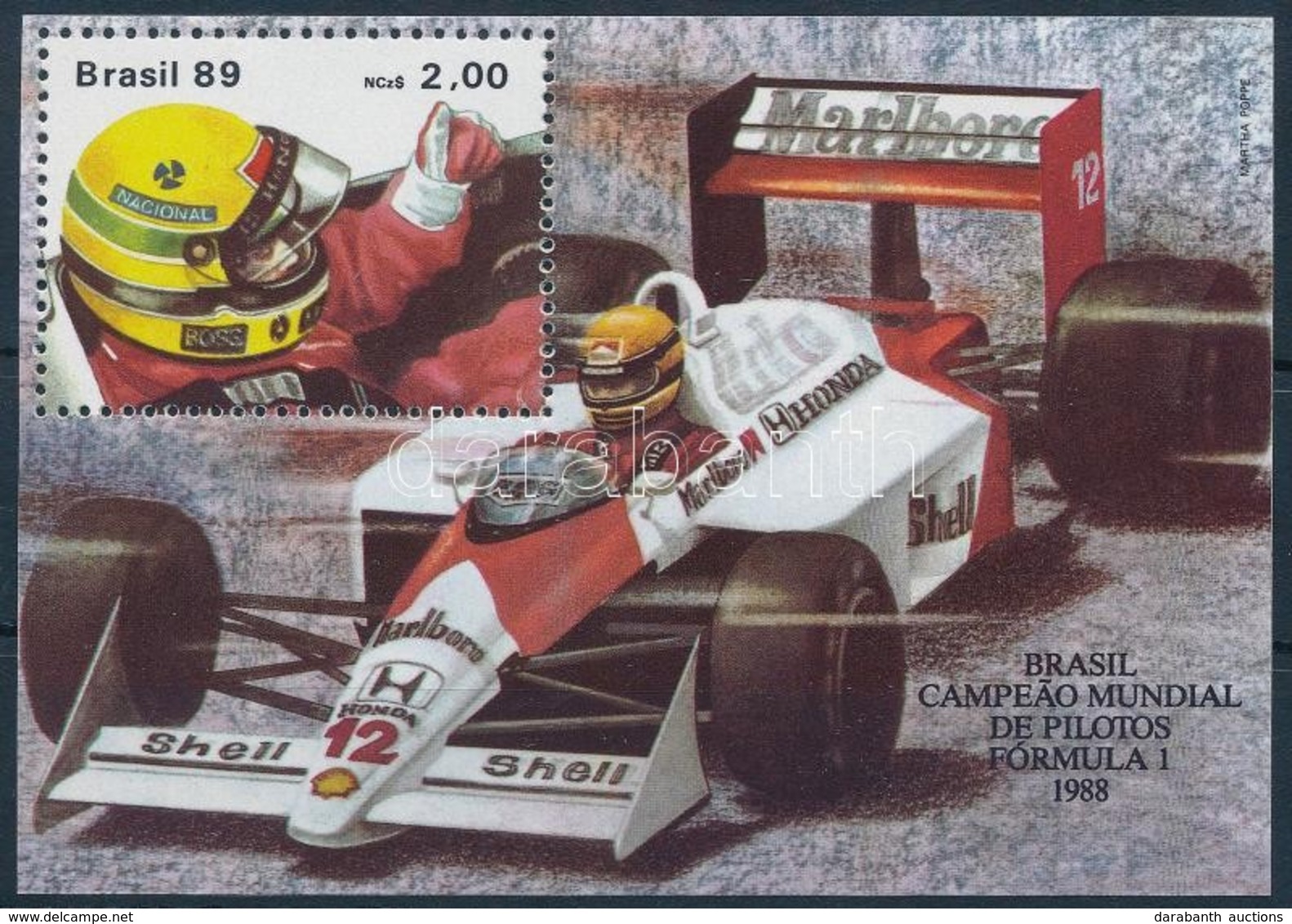 ** 1989 Forma 1 - Rio De Janeiro Blokk,
Formula 1 - Rio De Janeiro Block
Mi 77 - Andere & Zonder Classificatie