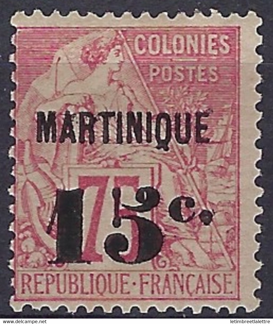 ⭐ Martinique - YT N° 18 * - Neuf Avec Charnière - 1888 / 1891 ⭐ - Unused Stamps