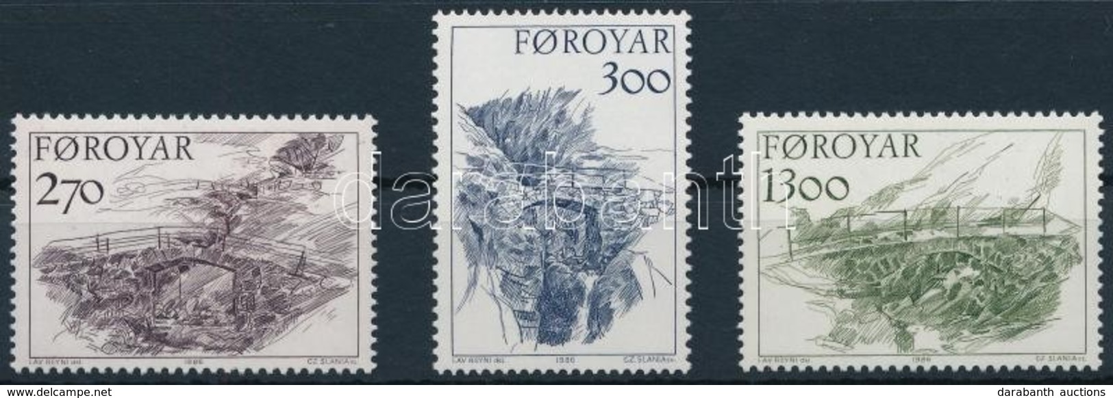 ** 1986 Régi Hidak Sor,
Old Bridges Set
Mi 142-144 - Andere & Zonder Classificatie