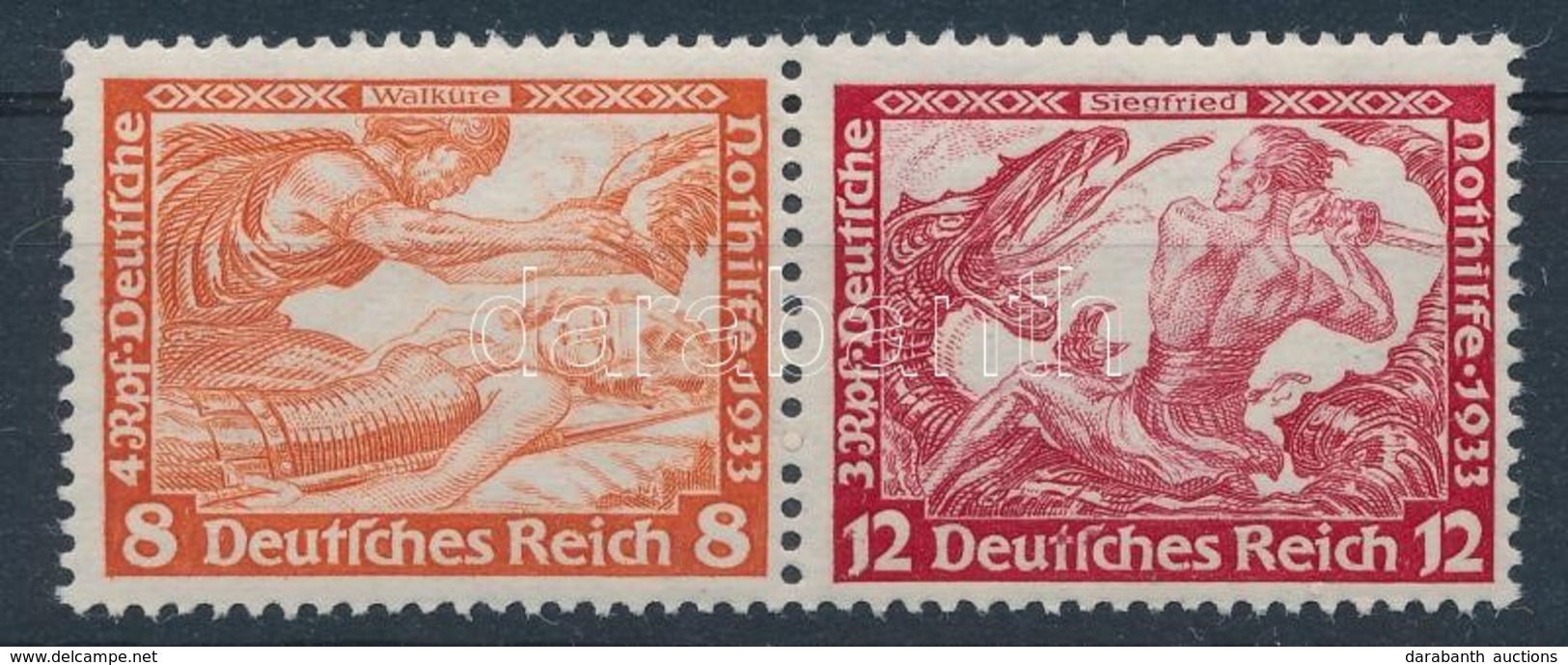 ** 1933 Bélyegfüzetlap összefüggés W 57 - Autres & Non Classés