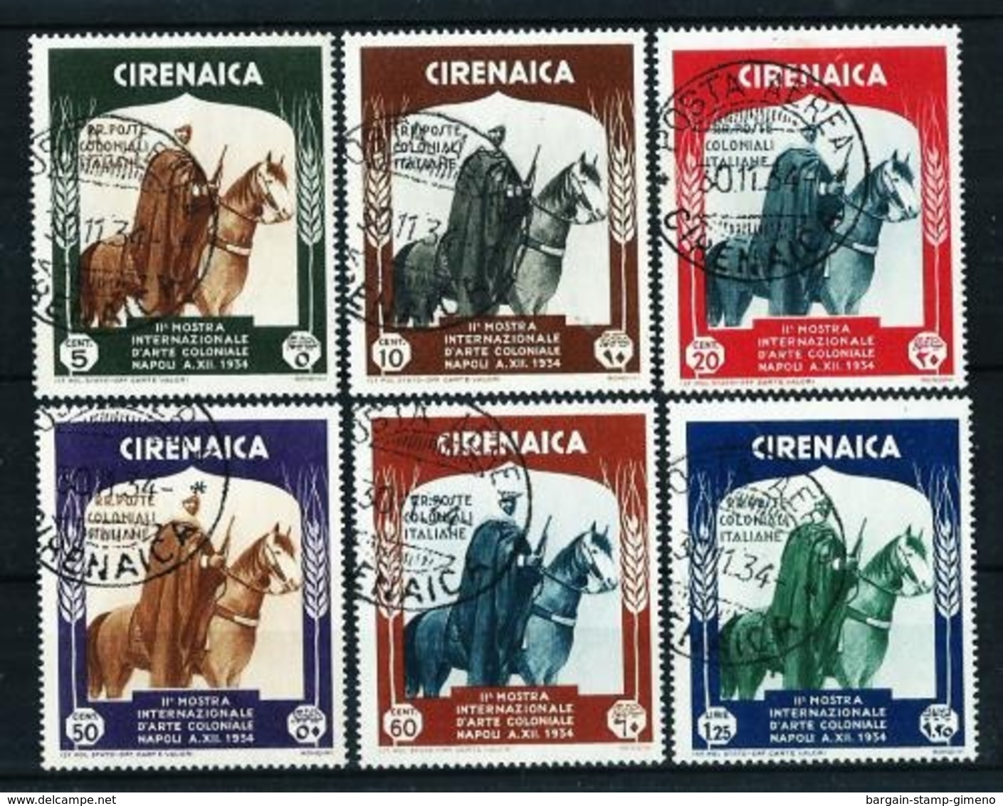 Cirenaica (Italiana) Nº 92/7 Usado Cat.70€ - Cirenaica