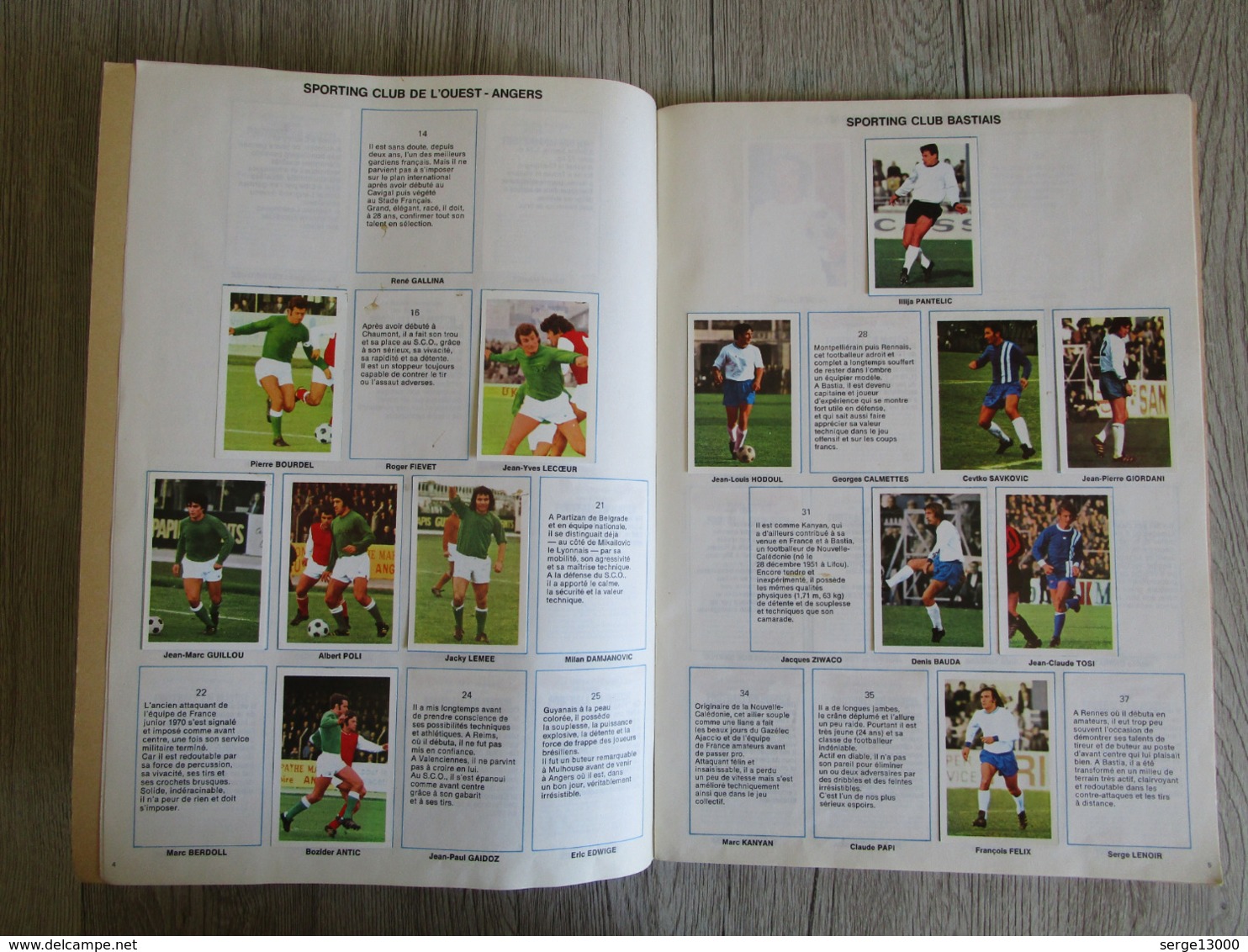 Album Vignettes Football En Match Championnat De France 1972 1973 AGE ( Pas Panini ) Avec Poster équipe De France - Other & Unclassified