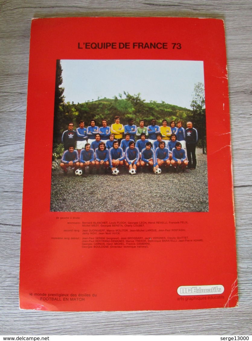 Album vignettes Football en match Championnat de France 1972 1973 AGE ( pas Panini ) avec poster équipe de France