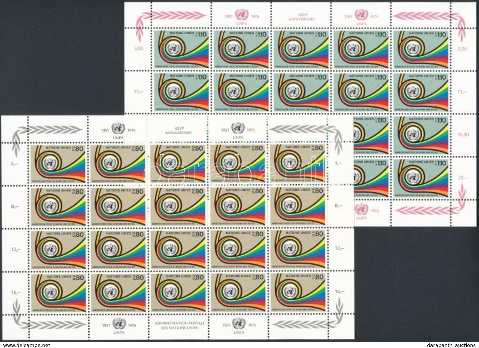 ** 1976 ENSZ Kisívsor Mi 60-61 - Otros & Sin Clasificación