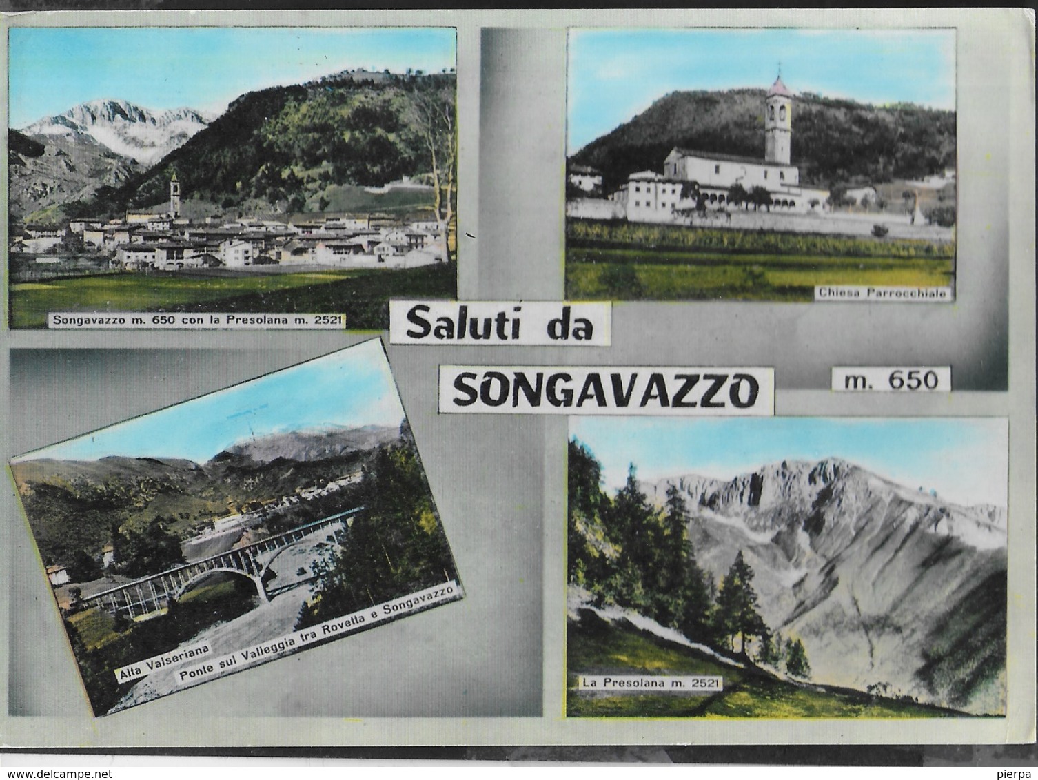 SALUTI DA SONGAVAZZO -VIAGGIATA 1965 DA SONGAVAZZO/BERGAMO ( ANNULLO CONALBI) - Saluti Da.../ Gruss Aus...