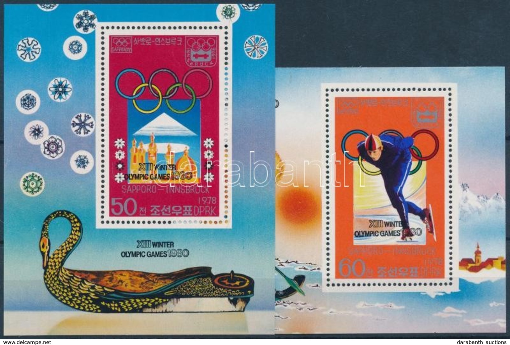 ** 1979 Téli Olimpia, Lake Placid Kisív Mi 1683-1691 + Blokk Mi 42-43 - Andere & Zonder Classificatie