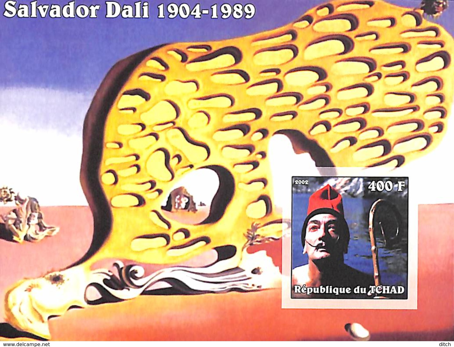 D - [38023]TB//ND/Imperf-Tchad 2002 - ND/Imperf - Célébrité, Peintre - Salvador Dali. - Tchad (1960-...)