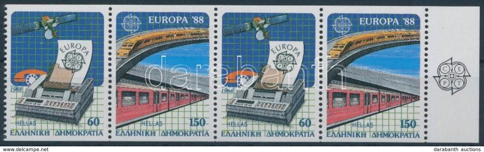 ** 1988 Europa CEPT ívszéli Négyescsík,
Europa CEPT Margin Stripe Of 4
Mi 1685 C-1686 C - Autres & Non Classés