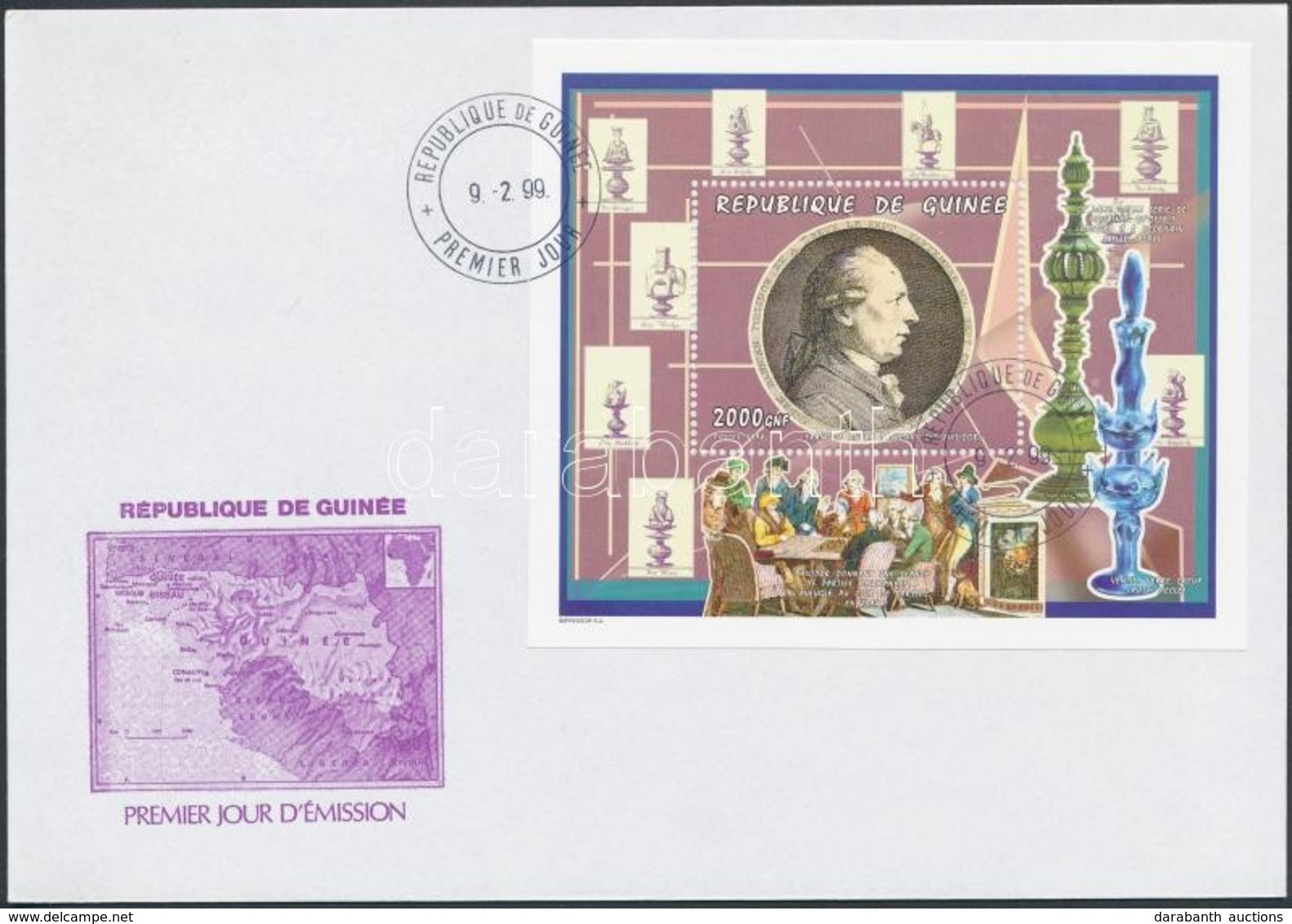 1999 Sakkjátékosok és -figurák Kisívsor Mi 2445-2456 + Blokk Mi 595 3 FDC - Otros & Sin Clasificación