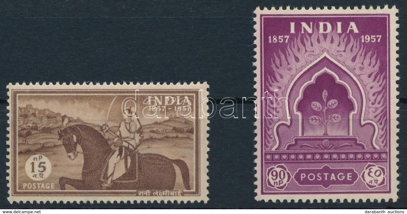 ** 1957 A Sepoy Felkelés 100. évfordulója Sor,
100th Anniversary Of The Sepoy Uprising Set
Mi 273-274 - Sonstige & Ohne Zuordnung