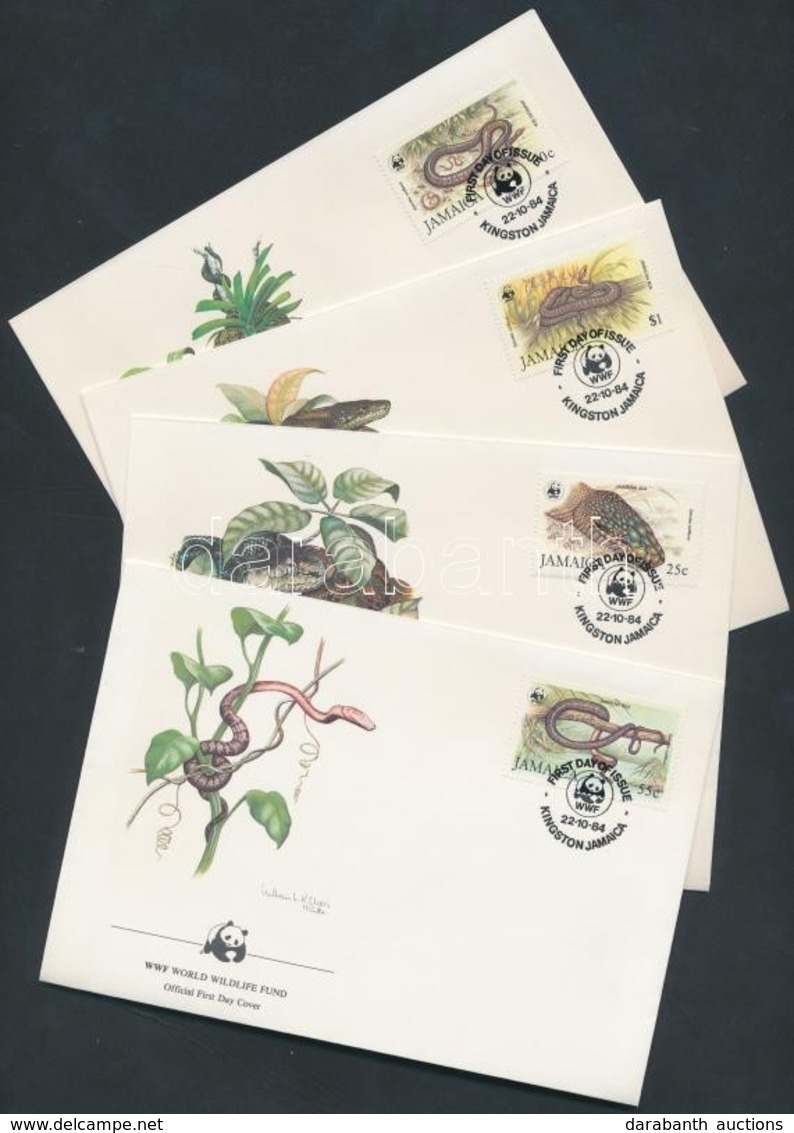 1984 WWF Kígyók Sor Mi 591-594 4 FDC - Otros & Sin Clasificación