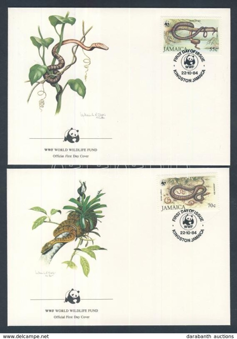 1984 WWF: Jamaikai Boa Sor Mi 591-594 4 Db FDC-n - Sonstige & Ohne Zuordnung