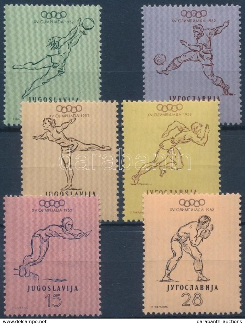 ** 1952 Olimpia Sor Mi 698-703 - Andere & Zonder Classificatie