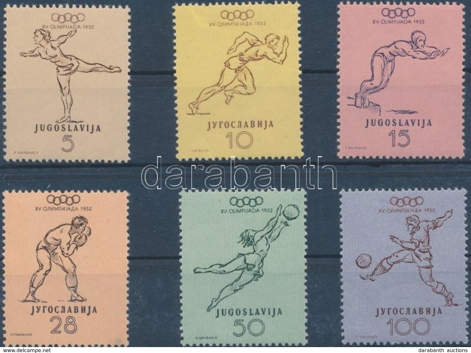 ** 1952 Olimpia Sor Mi 698-703 - Andere & Zonder Classificatie