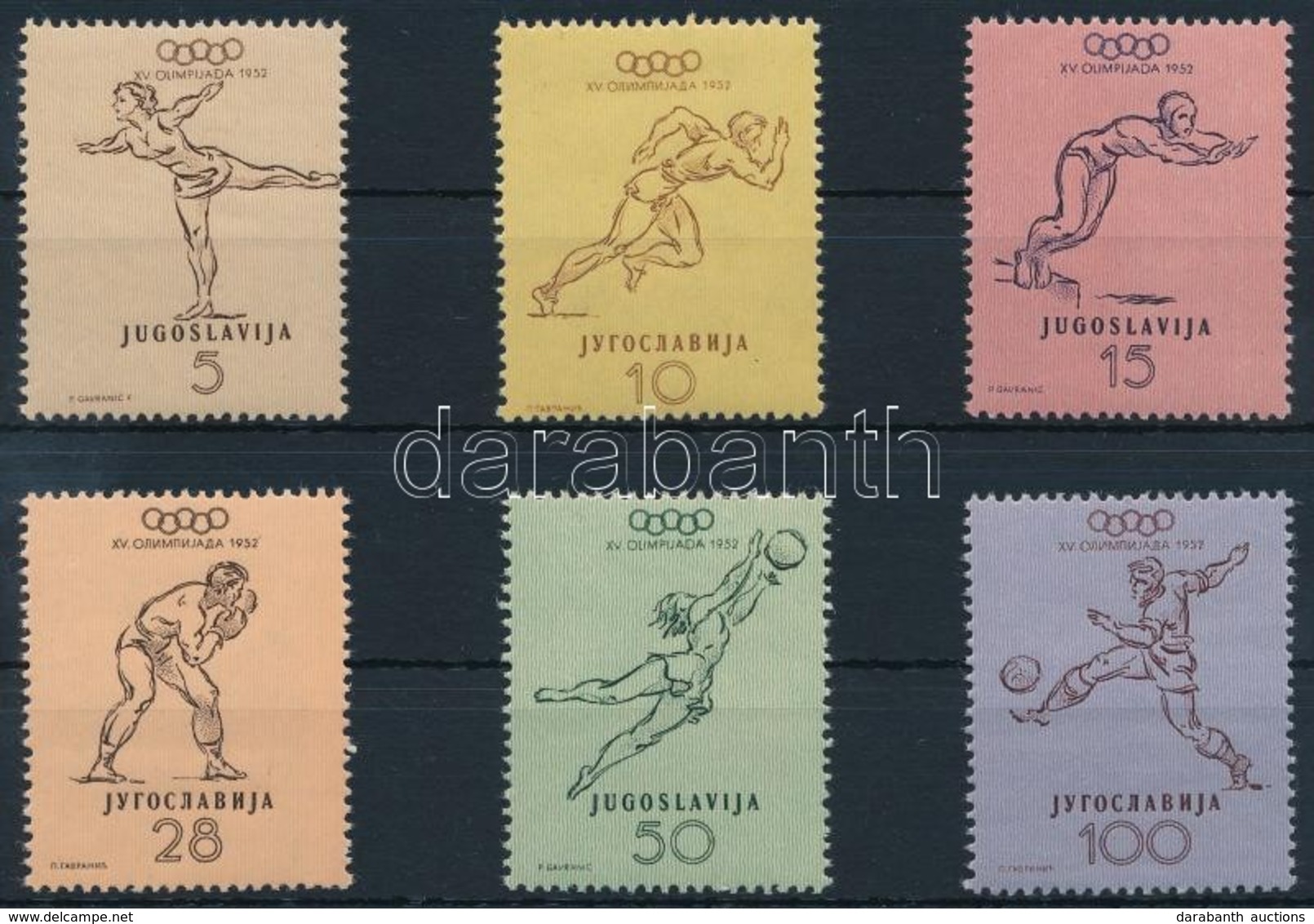 ** 1952 Olimpia Sor Mi 698-703 - Andere & Zonder Classificatie