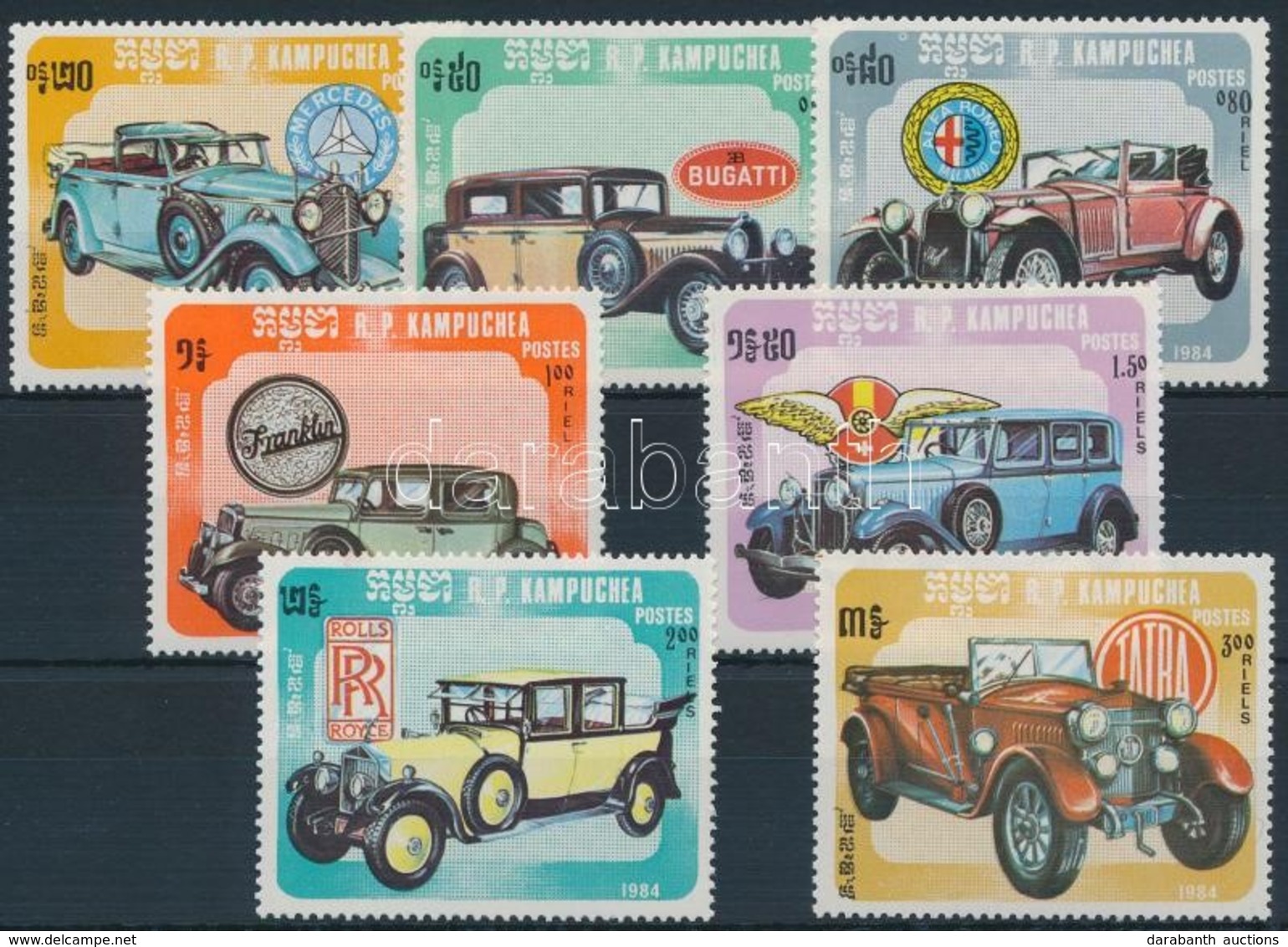 ** 1984 Autó Sor,
Car Set
Mi 598-604 - Andere & Zonder Classificatie