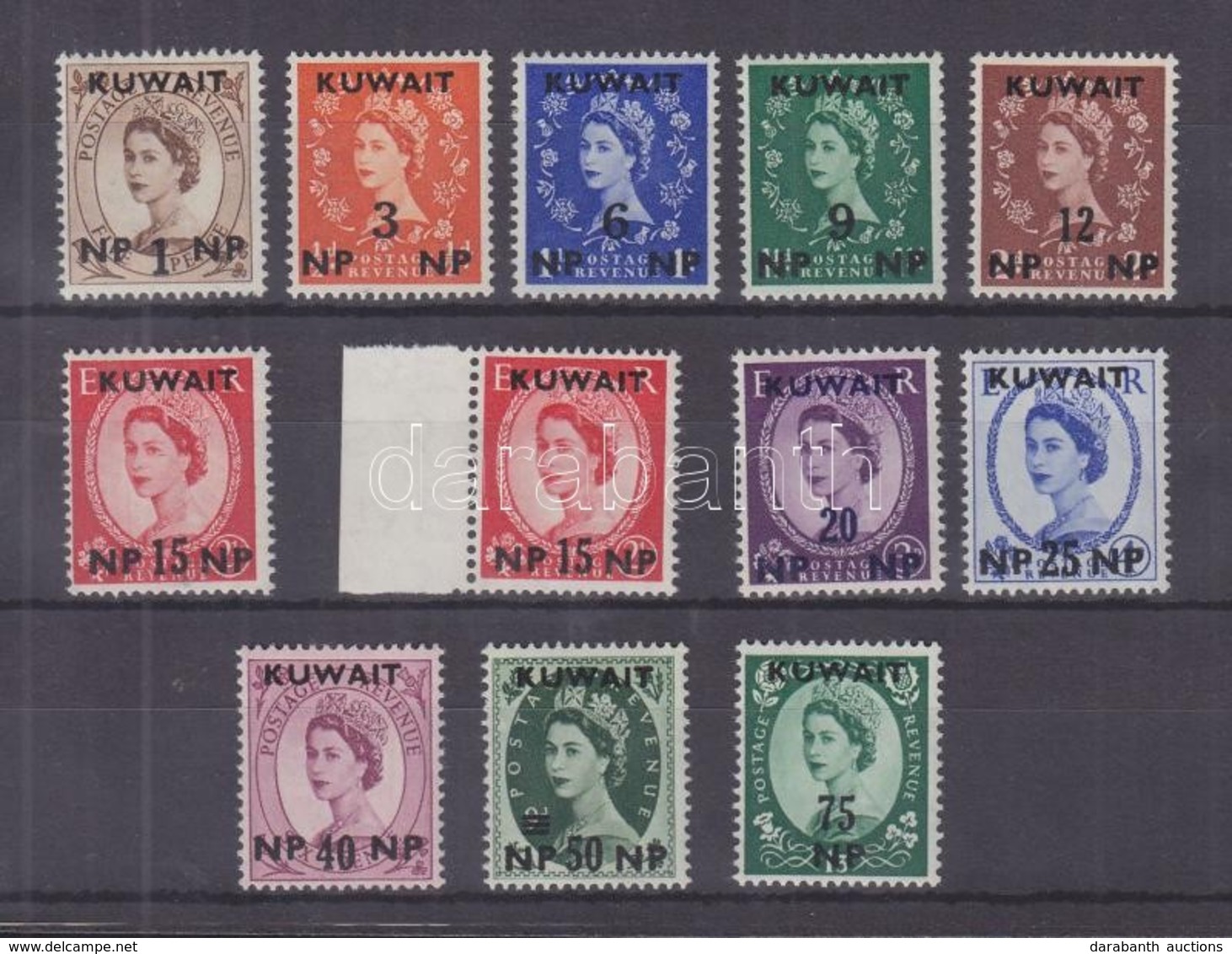 ** 1957 Mi 119-129 + 124 Későbbi Kiadású, Eltérő Felülnyomású Bélyeg - Other & Unclassified