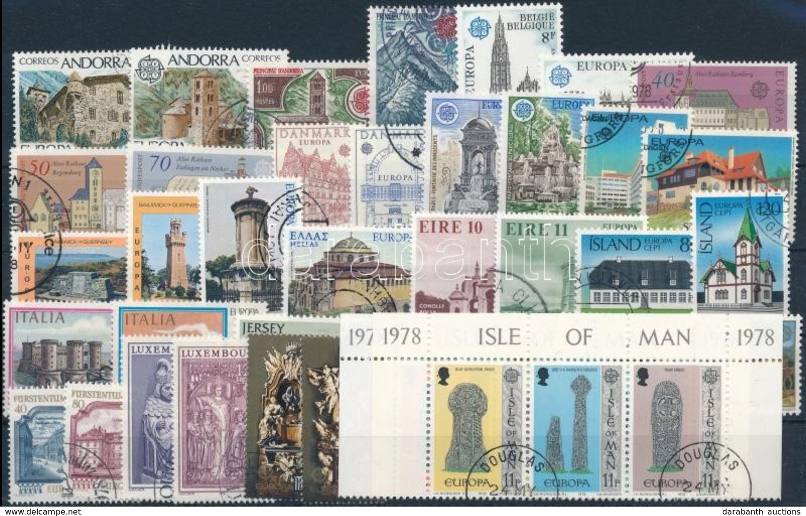 O Europa CEPT 1978 25 Db Sor és 2 Kisív - Otros & Sin Clasificación