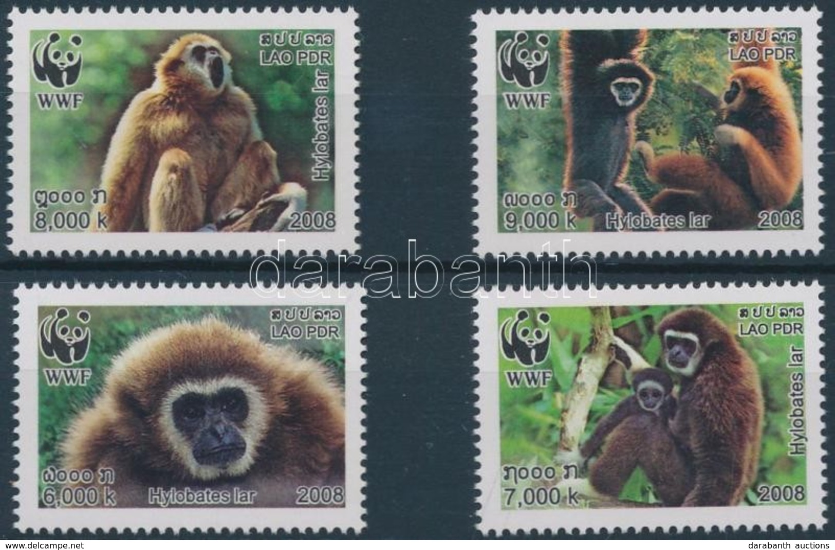 ** 2008 WWF: Gibbon Sor Mi 2062-2065 A + 4 FDC - Sonstige & Ohne Zuordnung