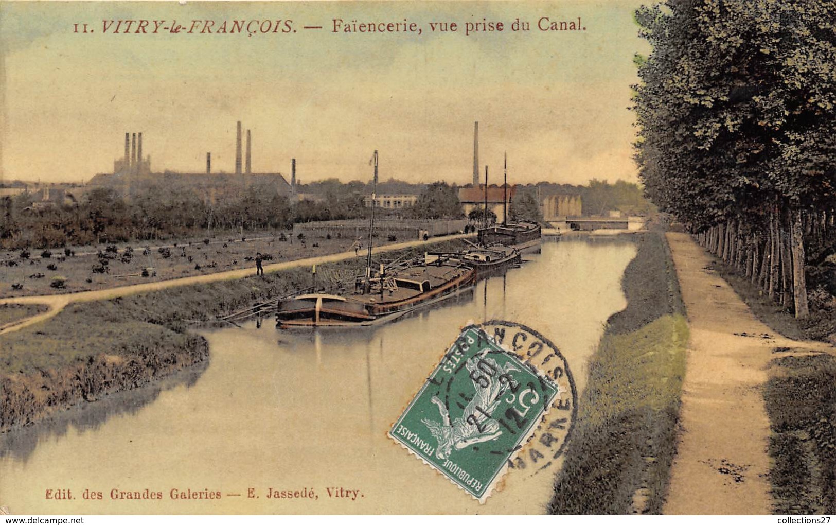 51-VITRY-LE-FRANCOIS- FAÏENCERIE VUE PRISE DU CANAL - Vitry-le-François