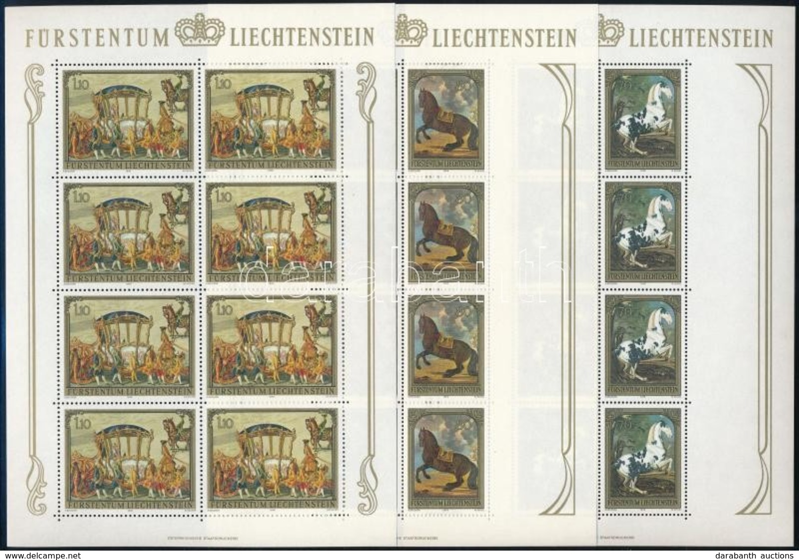 ** 1978 Festmények Kisív Sor Mi 717 - 719 - Andere & Zonder Classificatie