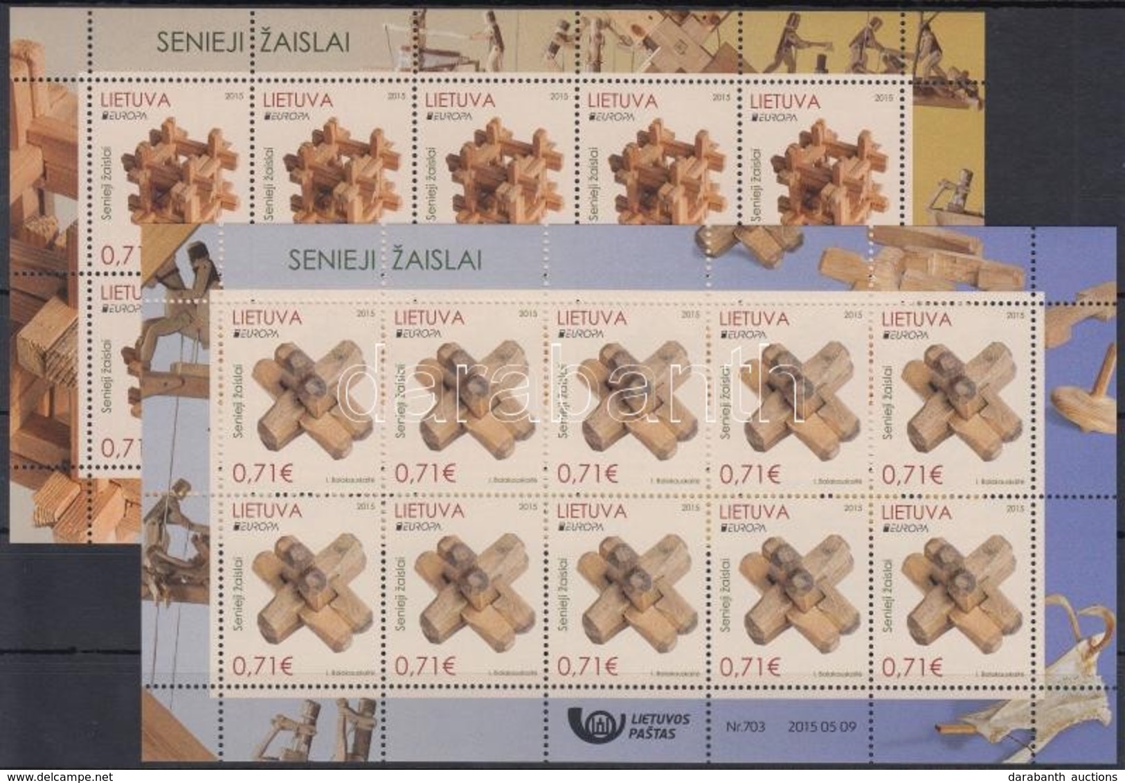 ** 2015 Europa CEPT, Történelmi Játékok Kisív Sor Mi 1187-1188 - Andere & Zonder Classificatie