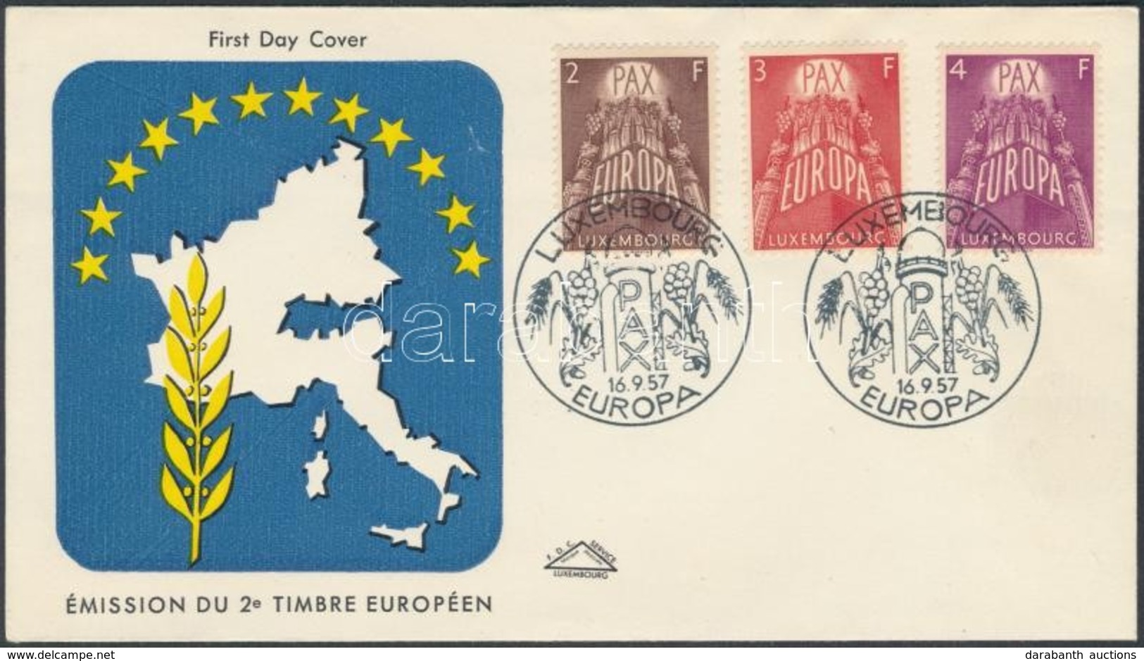 1957 Europa CEPT Sor Mi 572-574 FDC - Andere & Zonder Classificatie