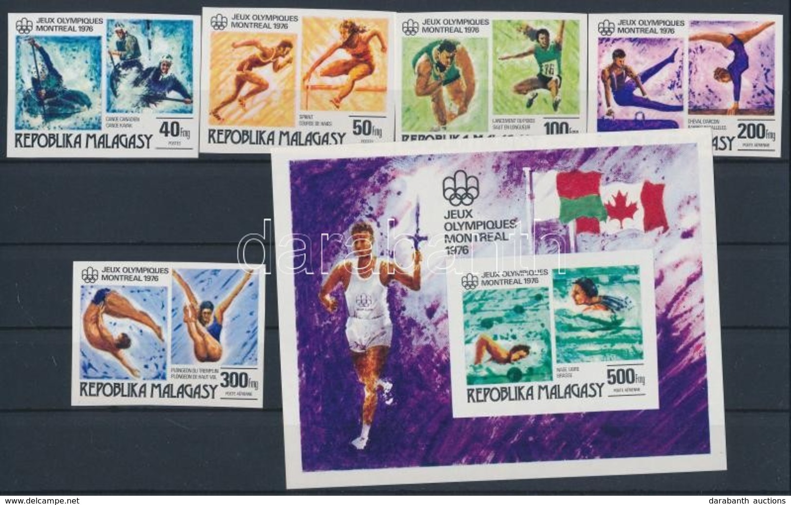 ** 1976 Nyári Olimpia, Montreal Vágott Sor Mi 775-779 + Blokk 10 - Andere & Zonder Classificatie