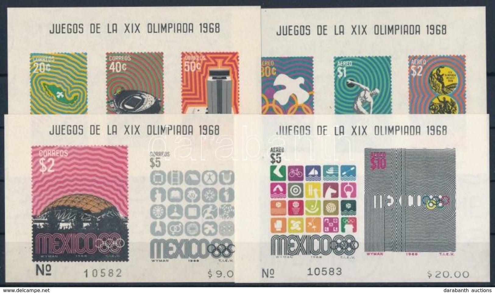 ** 1968 Olimpia Blokksor Mi 15-18 - Andere & Zonder Classificatie