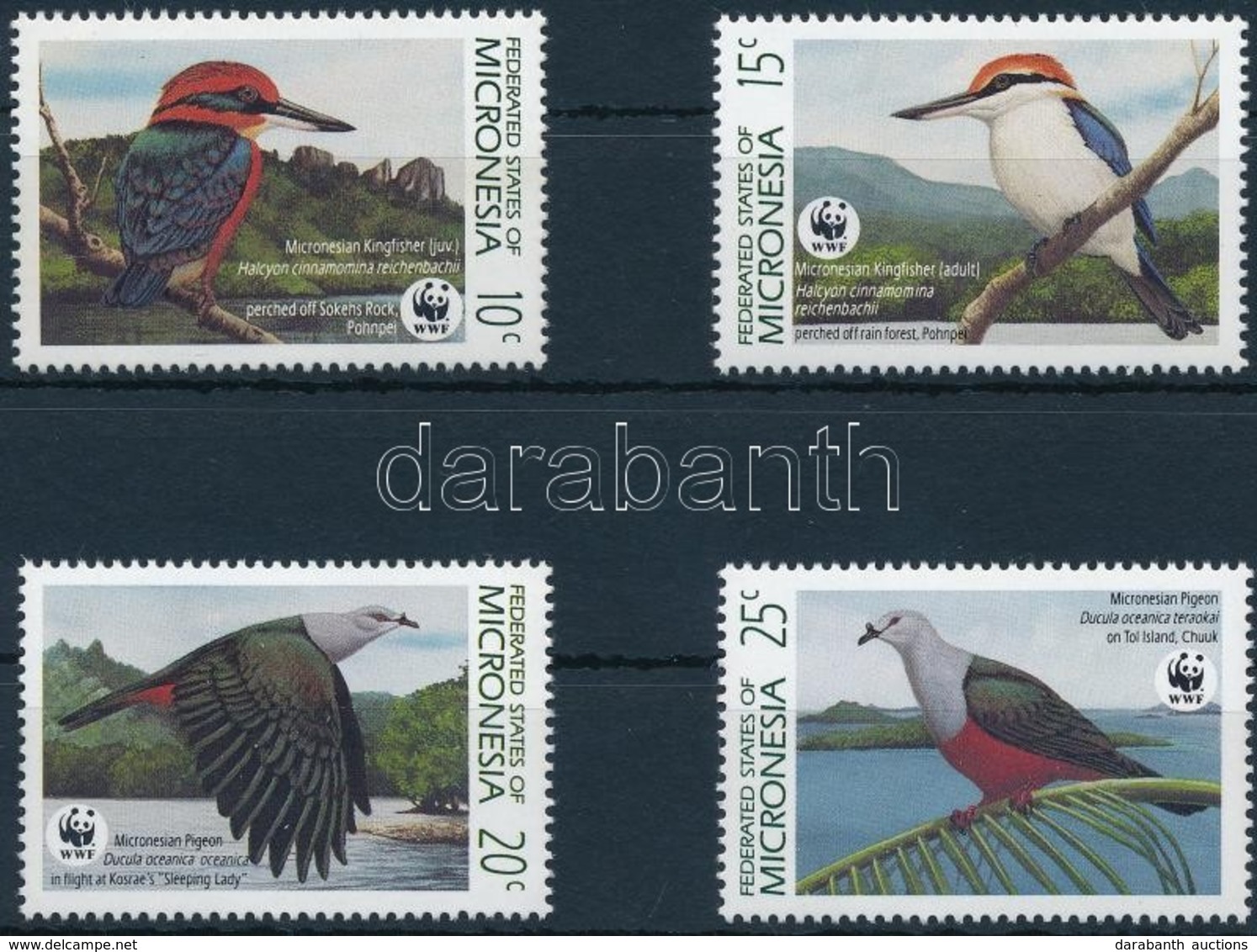 ** 1990 WWF Madarak Sor,
WWF Birds Set
Mi 174-177 - Autres & Non Classés