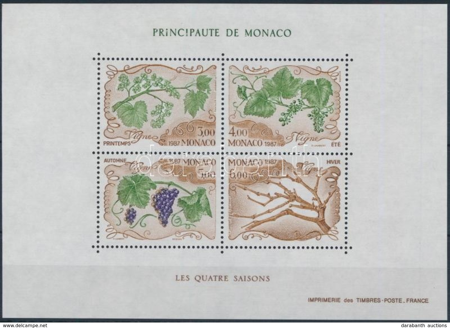 ** 1987 Négy évszak Blokk,
Four Seasons Block
Mi 36 - Other & Unclassified