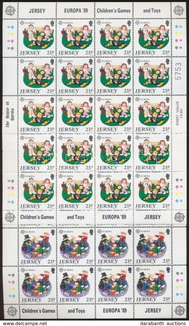 ** 1989 Europa CEPT Gyermekjátékok Kisívsor Mi 476-479 - Sonstige & Ohne Zuordnung