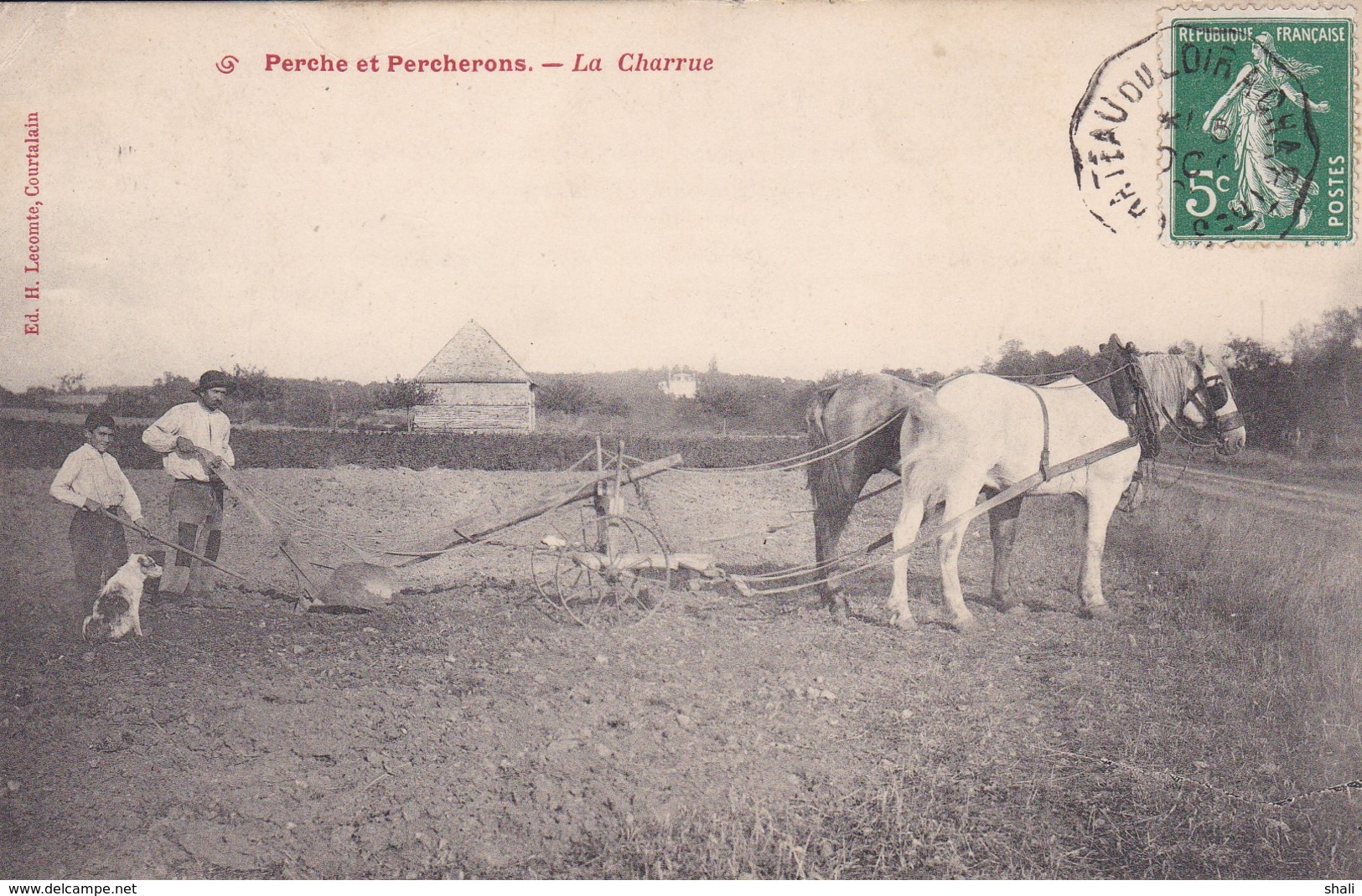 CPA PERCHE ET PERCHERONS LA CHARRUE - Wagengespanne