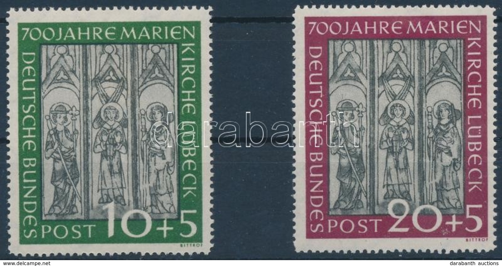 * 1951 700 éves A Lübecki Mária-templom Sor Mi 139-140 - Andere & Zonder Classificatie
