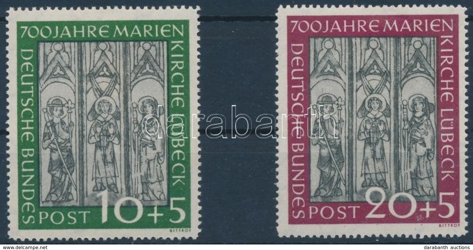 * 1951 700 éves A Lübecki Mária-templom Sor Mi 139-140 - Otros & Sin Clasificación