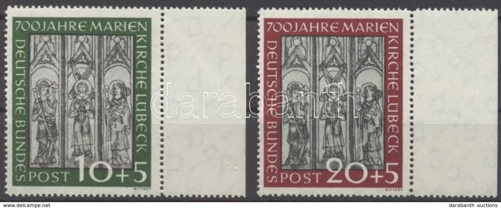 ** 1951 Marienkirche Mi 139-140 ívszéli Sor - Other & Unclassified