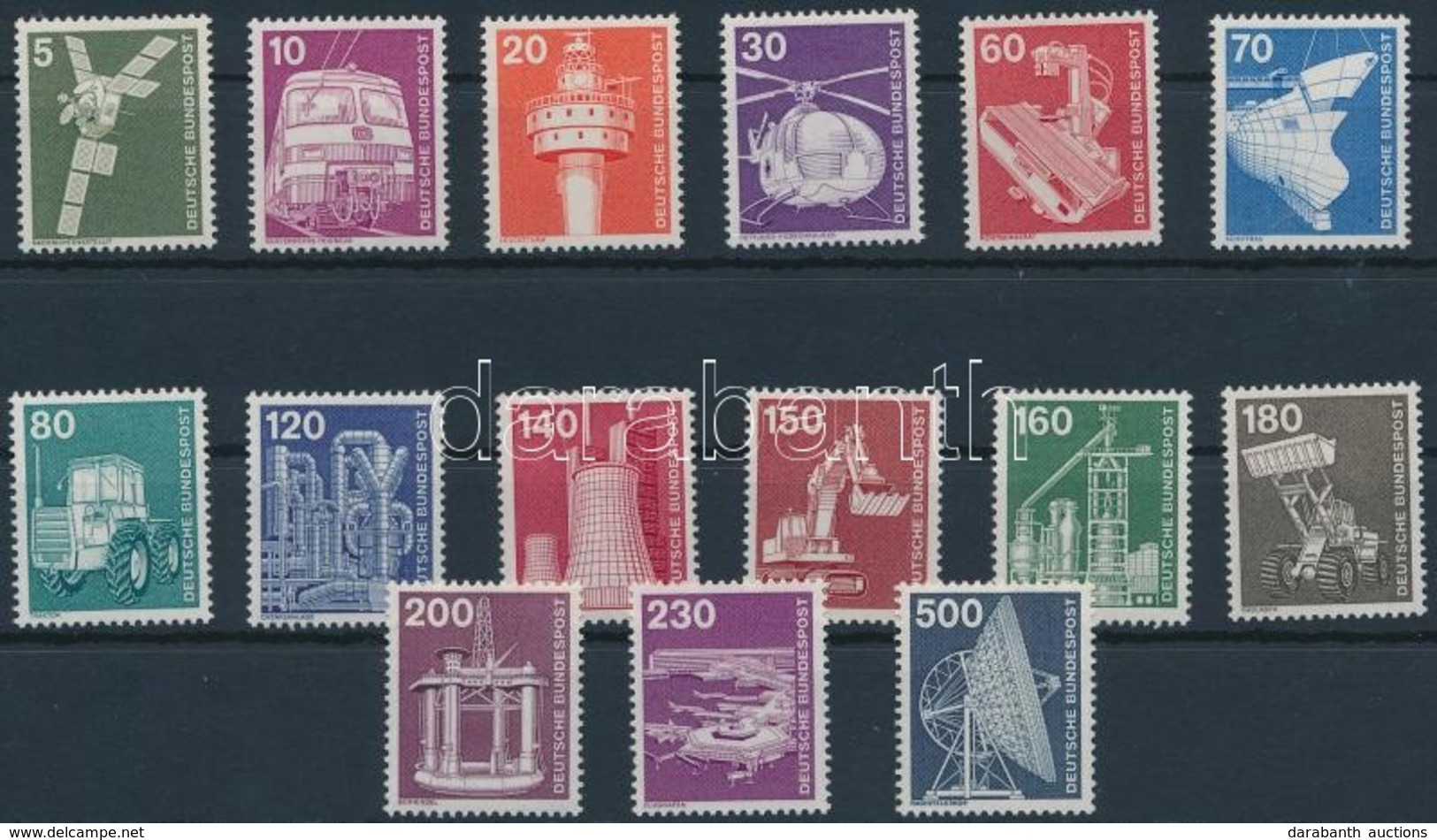 ** 1975-1979 Forgalmi Bélyegek, Ipar és Technika 15 Db Klf 
Mi 846-849, 990, 852, 853, 855, 856, 992, 857, 993, 858, 994 - Other & Unclassified