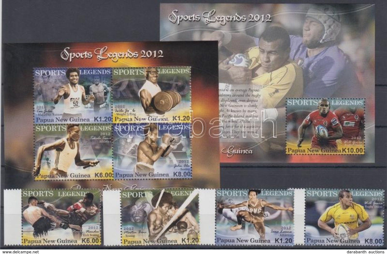 ** 2012 Sportlegendák Sor Mi 1806-1809 + Kisív Mi 1810-1813 + Blokk Mi 153 - Andere & Zonder Classificatie