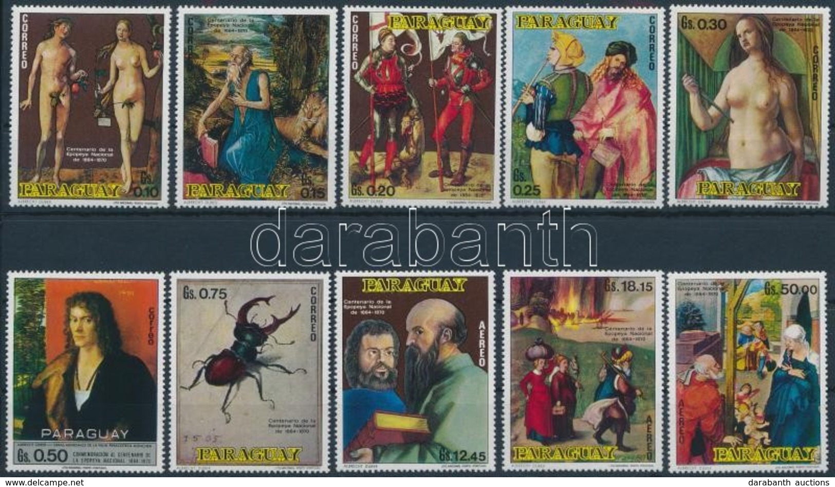 ** 1970 Festmény; Dürer Sor Mi 2117-2126 - Other & Unclassified