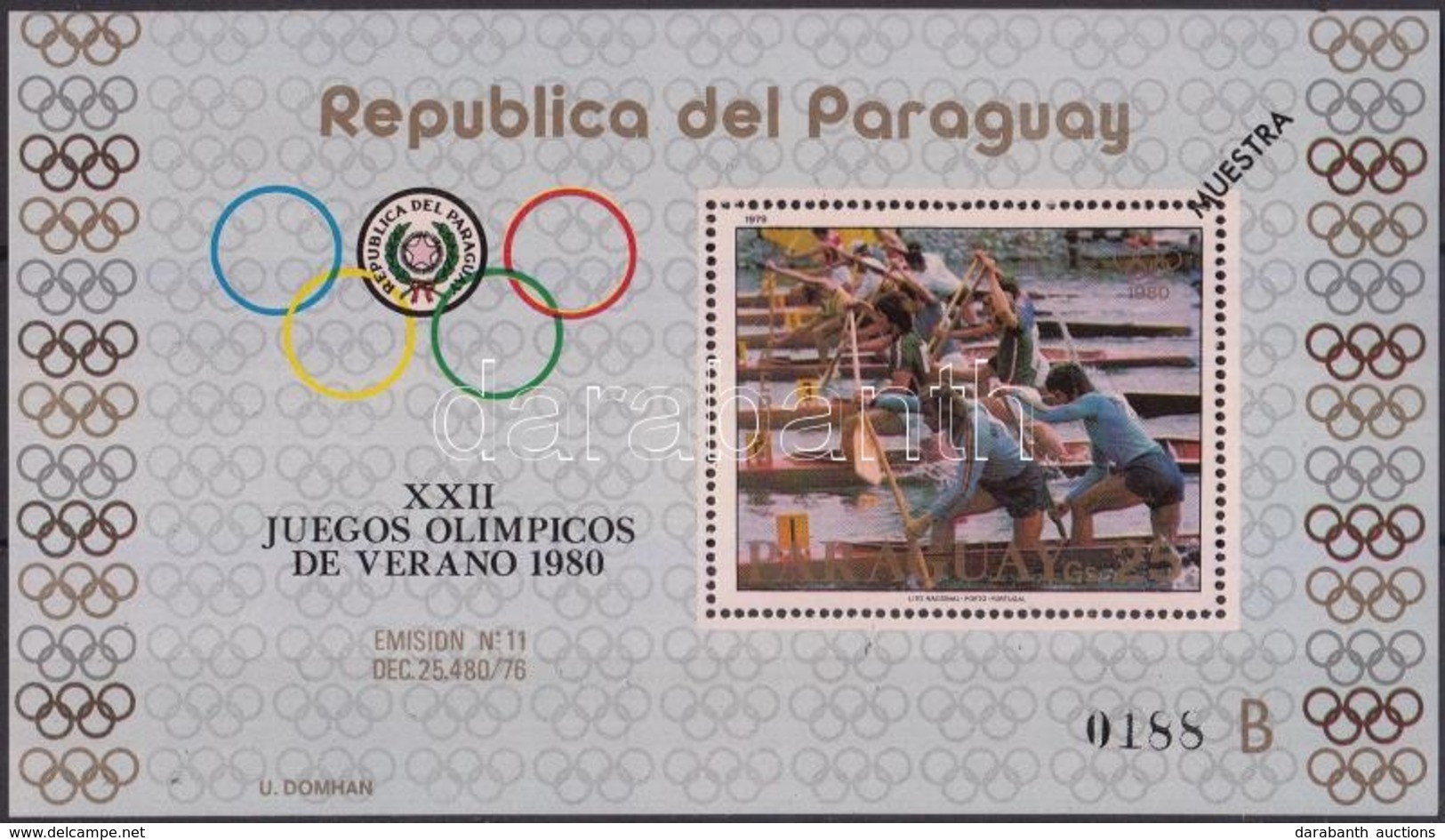 ** 1979 Nyári Olimpia, Moszkva B Blokk Mi 346 MINTA - Otros & Sin Clasificación