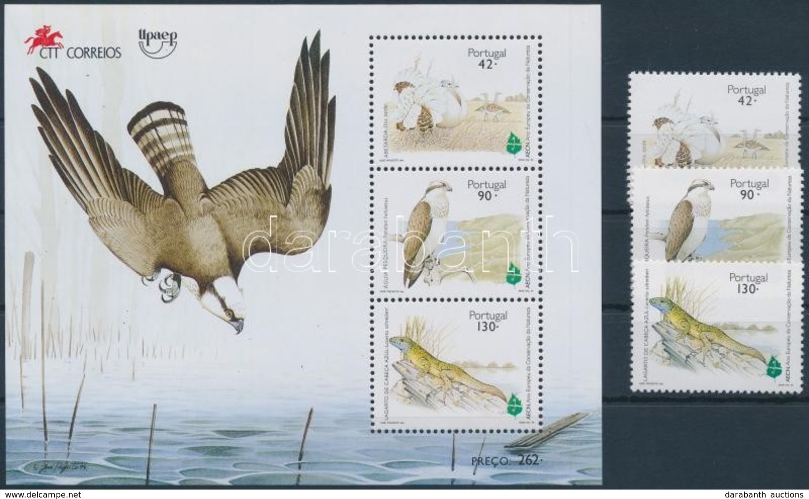 ** 1995 Madarak Sor + Blokk,
Birds Set + Block
Mi 2063-2065 + Mi 166 - Other & Unclassified